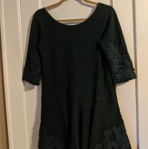 Anthropologie Maeve dark green dress